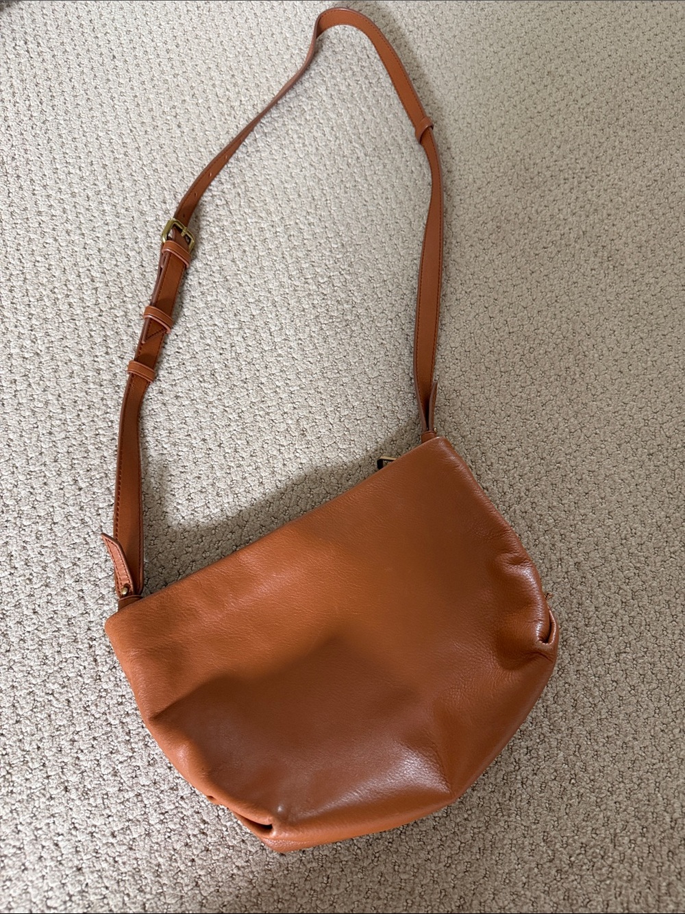 J. Crew Saddle Brown Leather Shoulder Bag